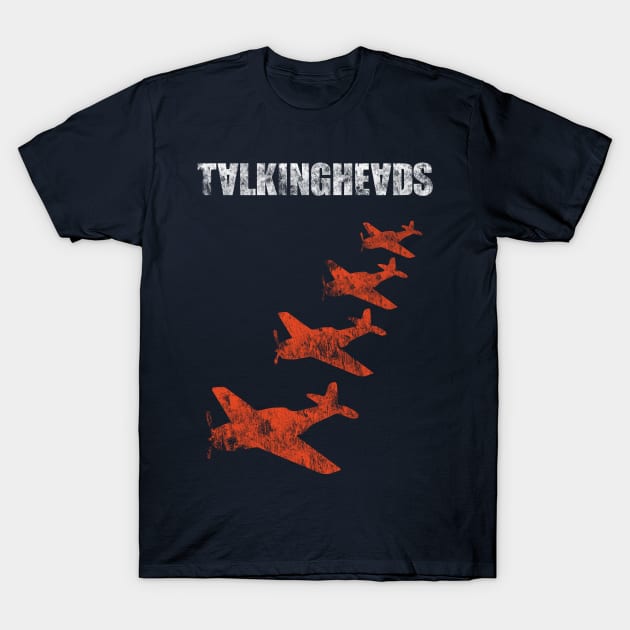Talking Heads Planes - distressed T-Shirt by Joada